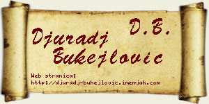 Đurađ Bukejlović vizit kartica